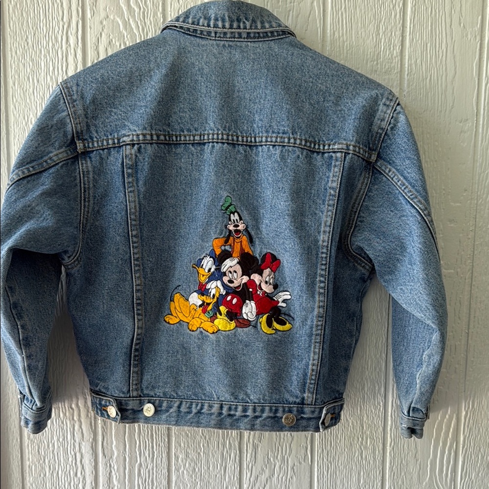 Vintage Disney Mickey Mouse and Friends Denim Blue Jean Jacket Characters